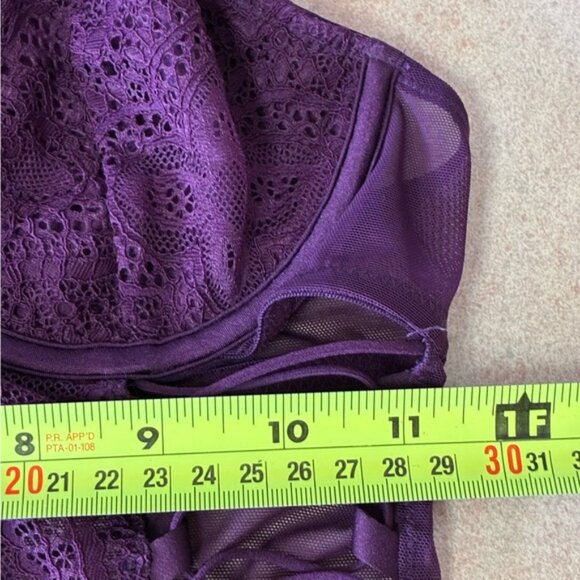 La Senza Plum Lace Lingerie Bodysuit - Picture 10 of 11